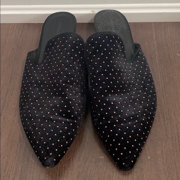 Rebecca Minkoff velvet polka-dot slides - Picture 1 of 3